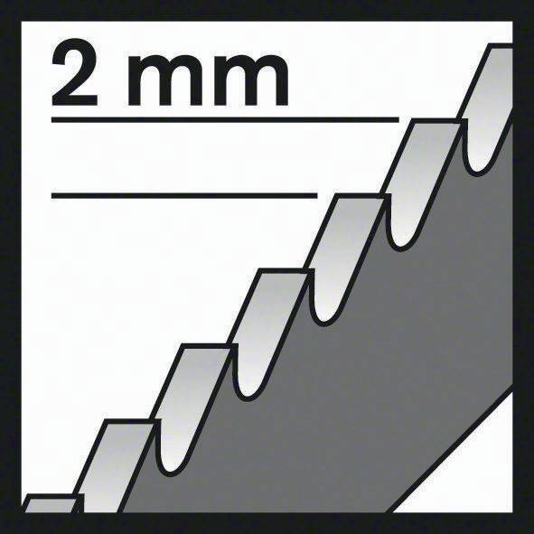 Stichsägeblatt T 718 BF Gesamt-L.180mm Zahnt.2mm BIM 3 St./Karte BOSCH-3