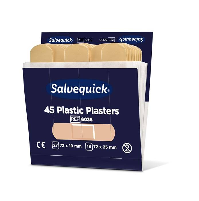 Pflasterstrips Salvequick wasserfest 6 Nachfüllpack je 45 St.SALVEQUICK-2