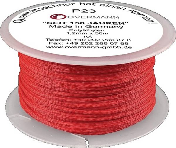 Maurerschnur L.50m D.2mm 30kg PE rot