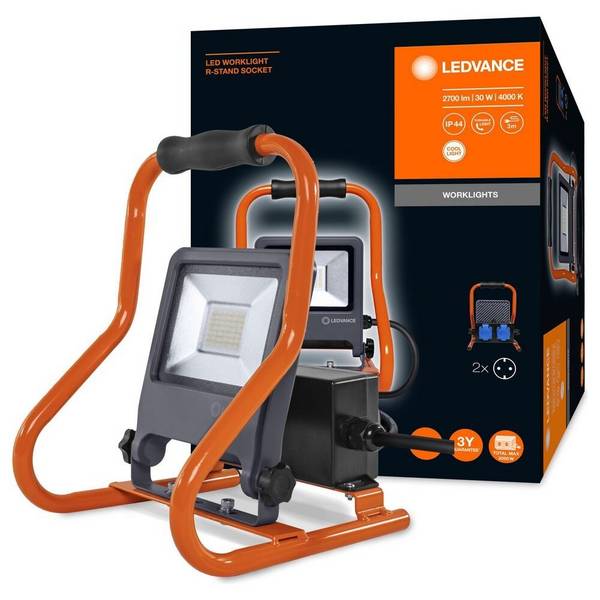 LED Strahler in Orange und Dunkelgrau 30W 2700lm IP44