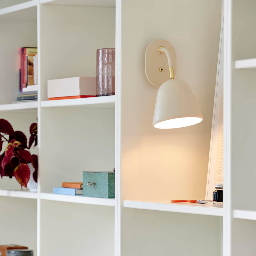 Wandleuchte Fleur in Beige und Weiß E14-0