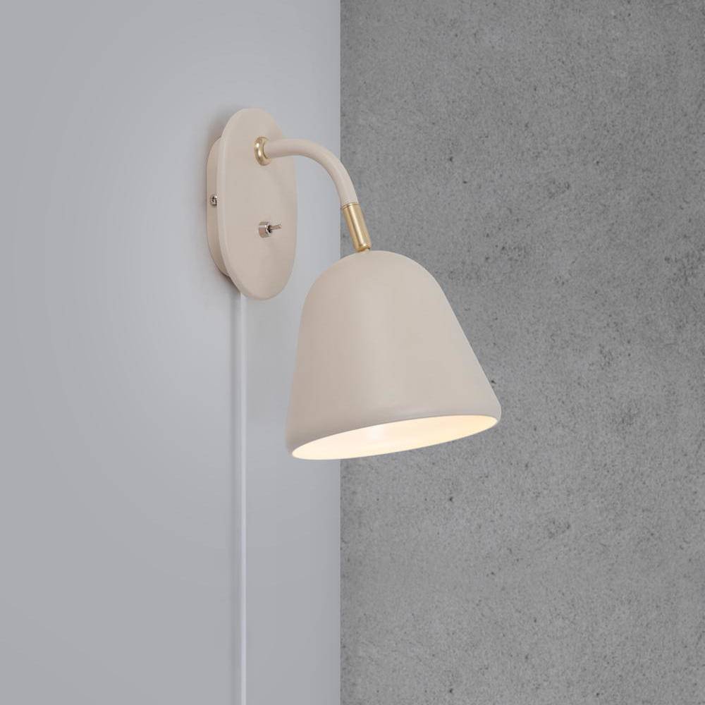 Wandleuchte Fleur in Beige und Weiß E14-1