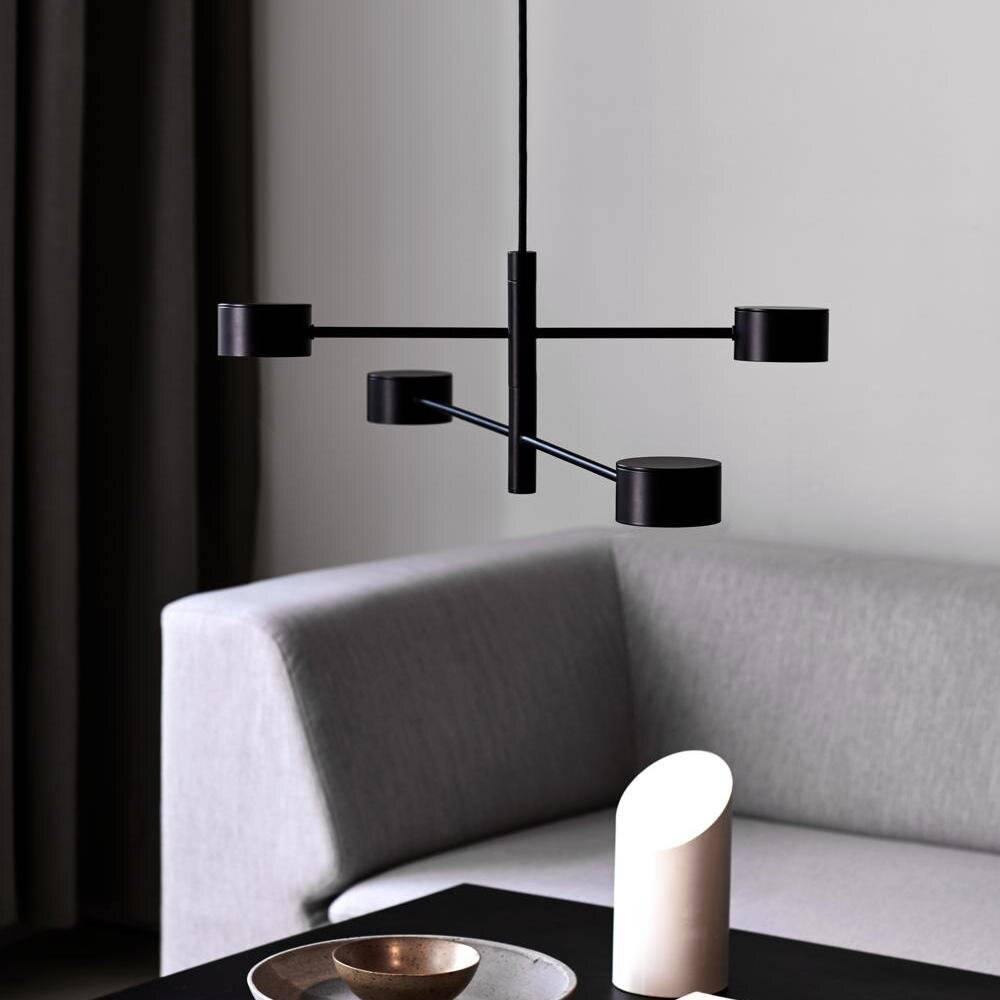 LED Pendelleuchte Clyde in Schwarz 4x 5W-0