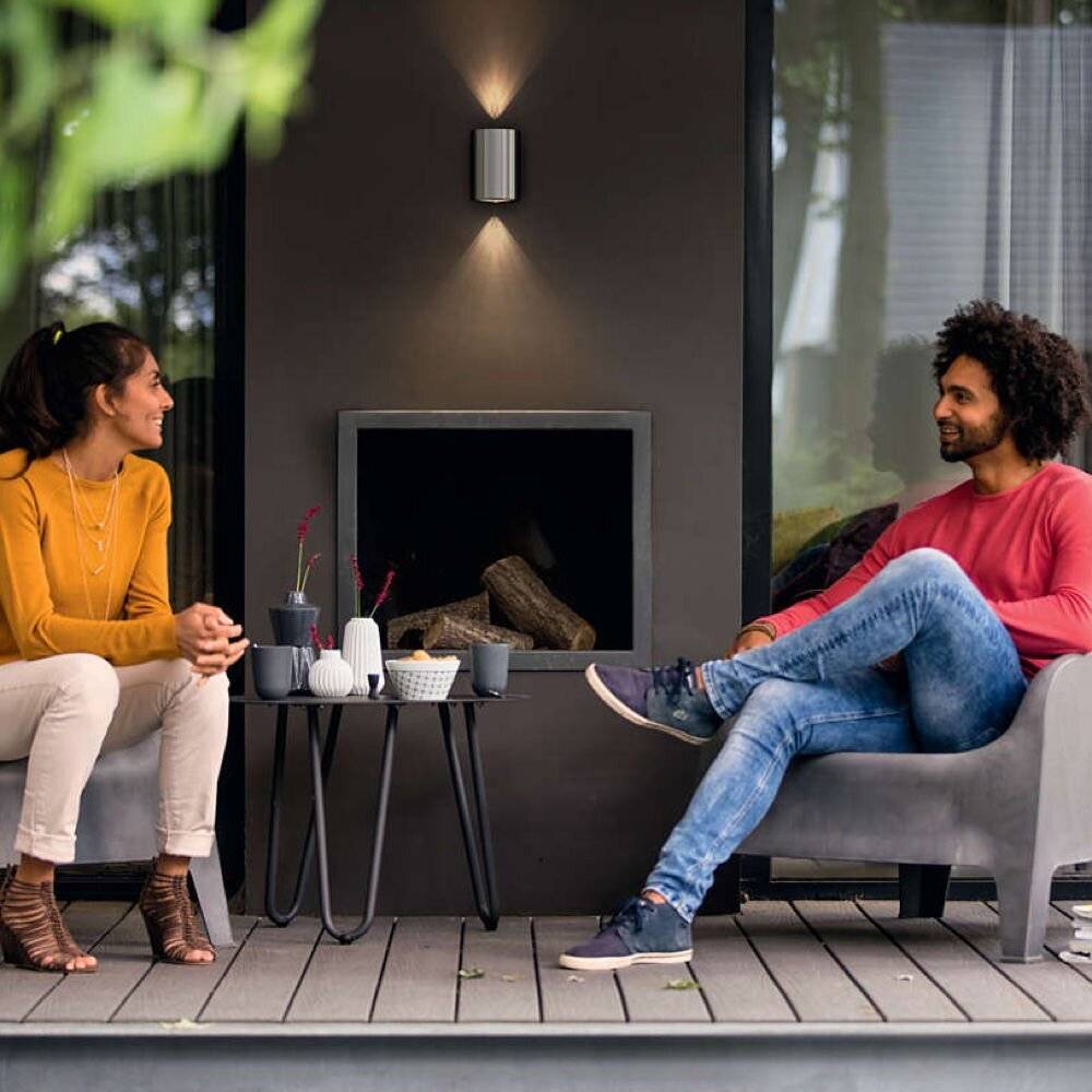 Philips myGarden LED Außenwandleuchte Buxus Edelstahl-3