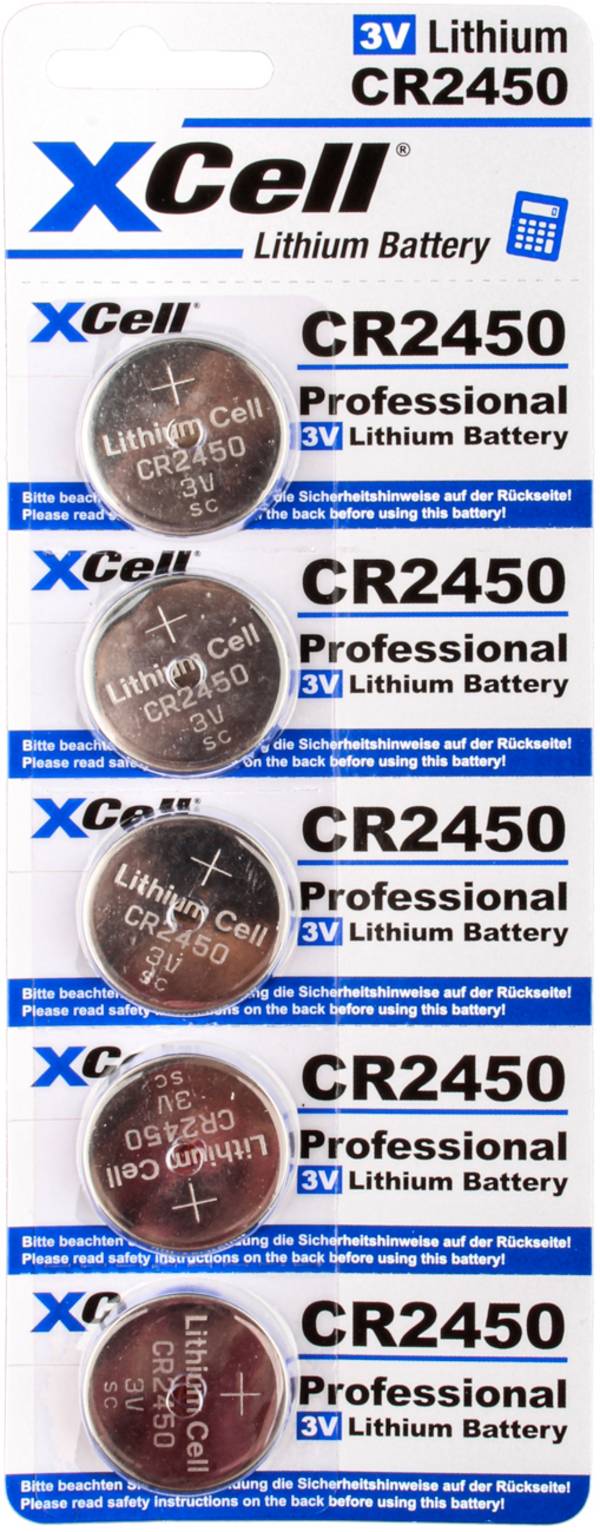 XCell CR2450 Lithium Batterie Knopfzelle CR 2450 3V - 620mAh 5 St.