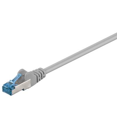 Goobay 93701 CAT 6 A Netzwerkkabel RJ45 Stecker Kupfer CU halogenfrei Ethernet LAN Kabel S/FTP Internetkabel Grau 10m