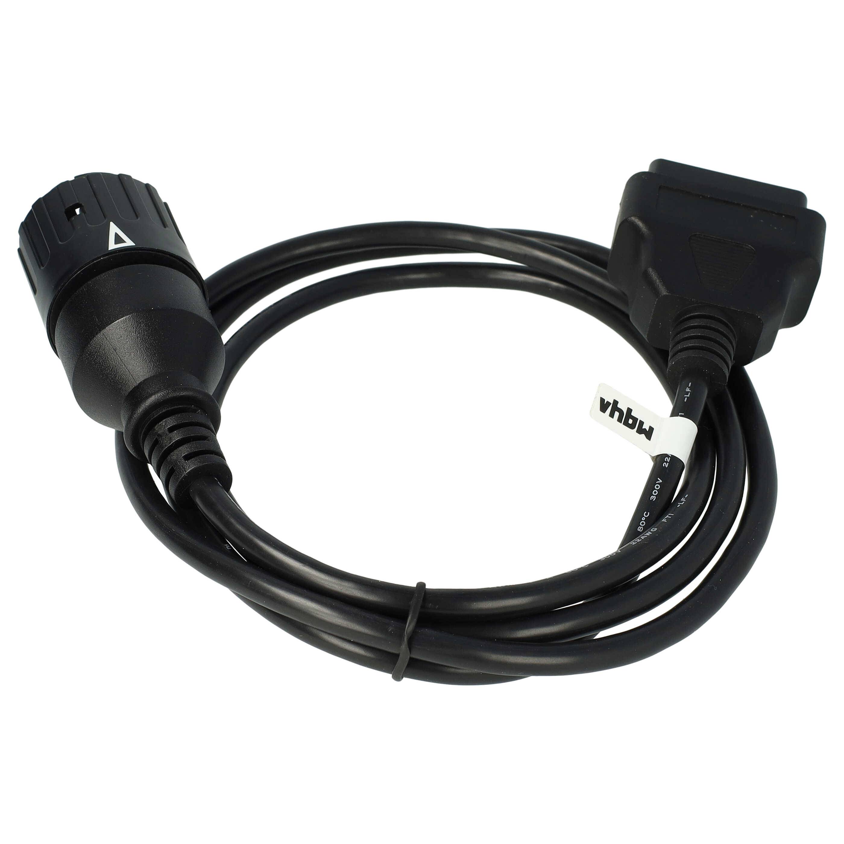 vhbw OBD Adapter 10 Pin auf OBD2 16Pin kompatibel mit BMW K 1200 LT K589 Motorrad - 1,5 m-1
