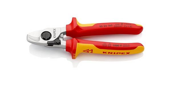 Knipex 95 26 165 SB Kabelschere mit Öffnungsfeder