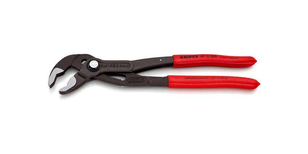 KNIPEX Wasserpumpenzange Cobra®matic L.250mm mit Kunststoff überzogen-1