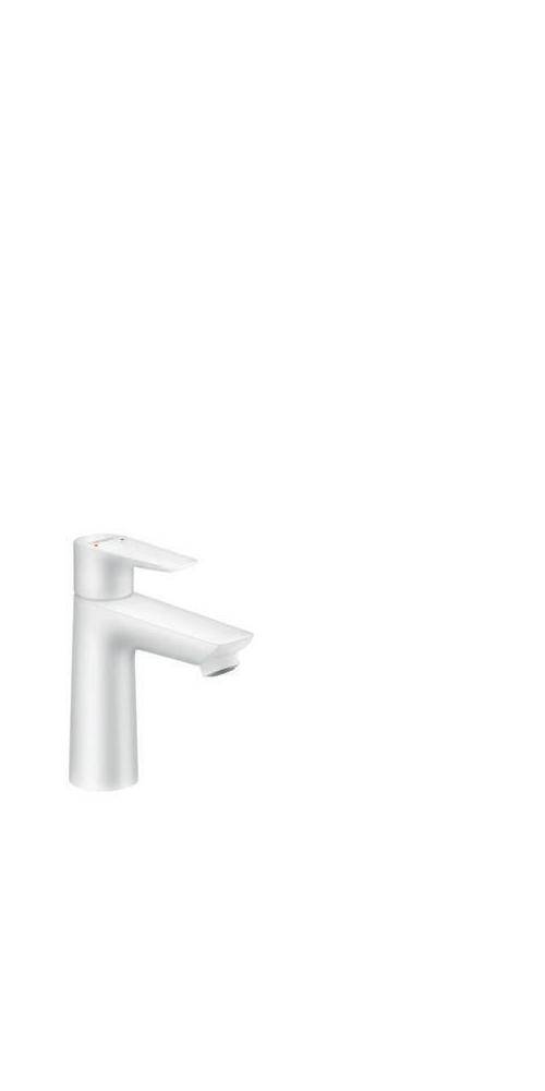 Hansgrohe Talis E Einhebel-Waschtischmischer 110mm 5l/min Mattweiß mit Zugstangen-Garnitur
