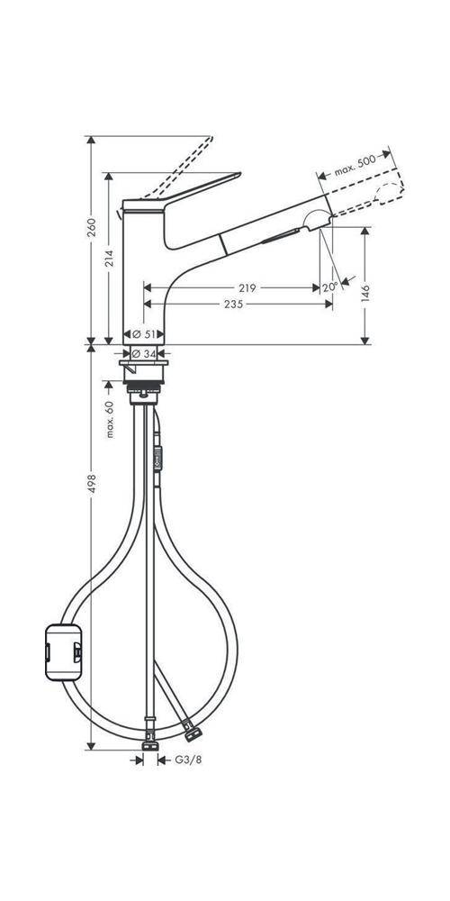 hansgrohe HG Einhebel-Spültischmischer Zesis M33 150, Ausziehbrause,-1