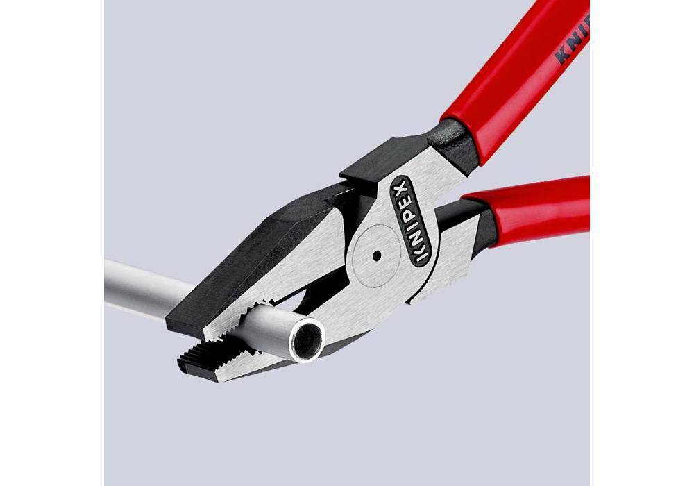 KNIPEX Kraftkombizange L.225mm max. 25mm2 mit Sicherungsöse schwarz-1