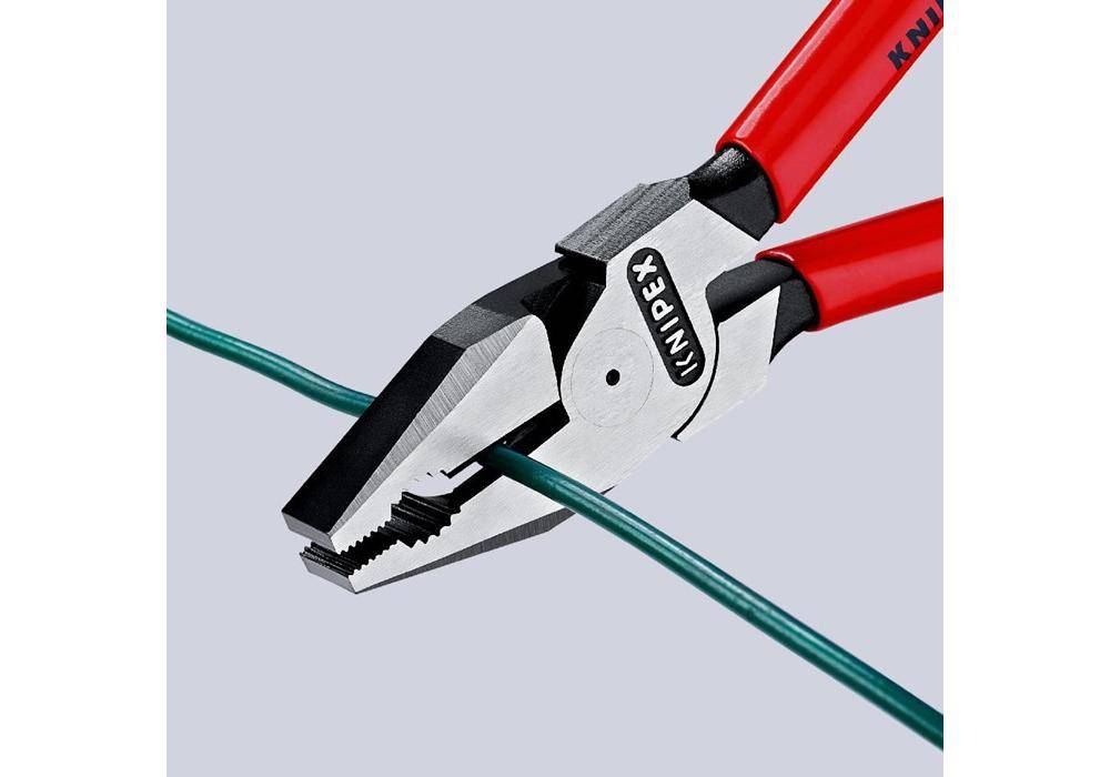 KNIPEX Kraftkombizange L.225mm max. 25mm2 mit Sicherungsöse schwarz-3