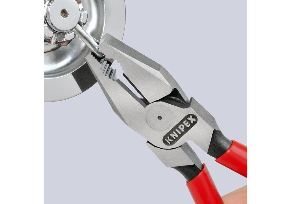 KNIPEX Kraftkombizange L.225mm max. 25mm2 mit Sicherungsöse schwarz-4