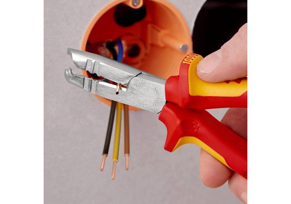 KNIPEX Verdrahtungszange L.160mm 0,5-0,75/1,5/2,5mm2 verchromt-1