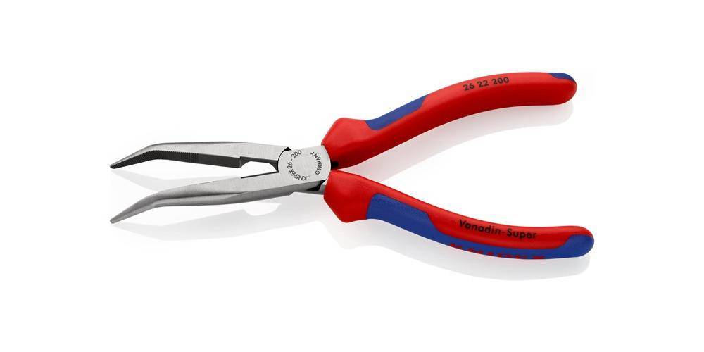 KNIPEX Flachrundzange 26 22 200 SB L.200mm m.Facette Schneide 40Grad-2