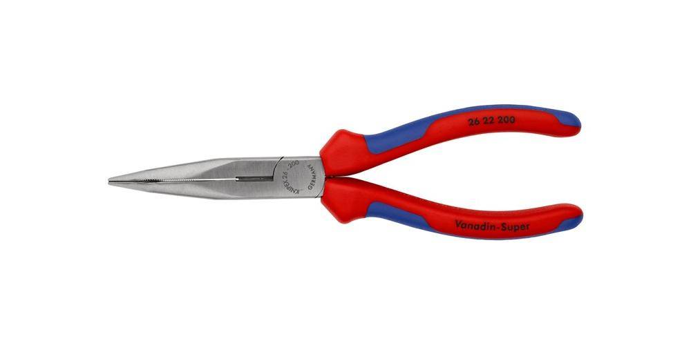 KNIPEX Flachrundzange 26 22 200 SB L.200mm m.Facette Schneide 40Grad-3