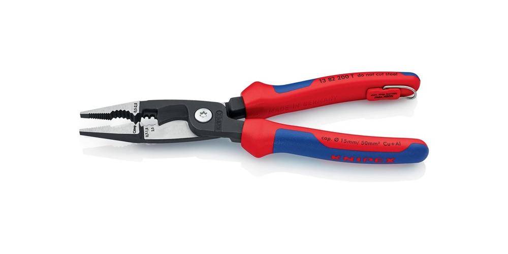 Knipex 13 82 200 T BK Elektro-InstallationszangBef estigungsöse-1