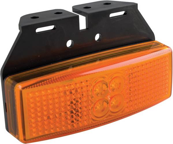Amber Side Marker Lamp w/ BKT, 2 Pin Female Termi l - 12/