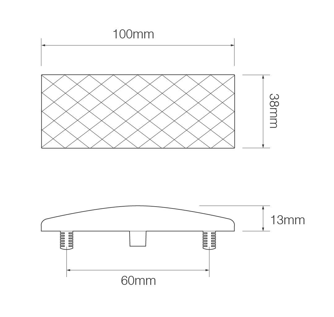 LED Seitenmarkierungsleuchte mit Rückstrahler, Black Edition, Serie EU38, Click & Stick-2