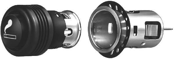 HELLA 8EZ 008 022-001 Zigarettenanzünder - 12V - Einbau - Stecker: Flachstecker-0