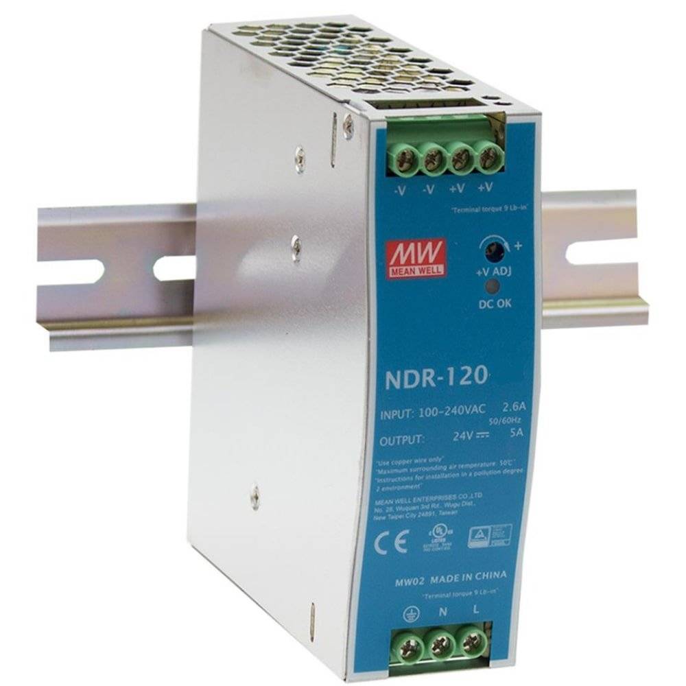 Mean Well Schaltnetzteil Serie NDR-120 120 W 48 Vdc 2,5 A geschlossen für DIN-Schiene-0