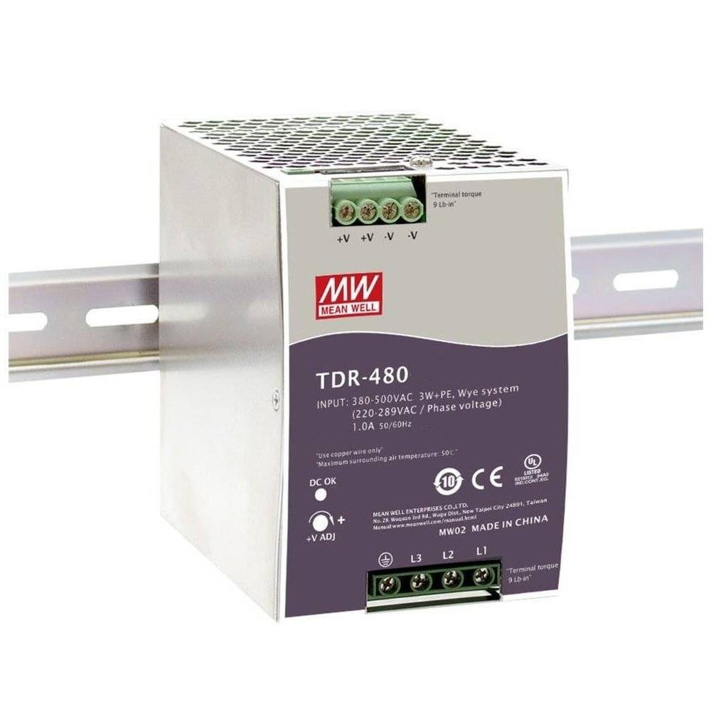 Mean Well Schaltnetzteil Serie TDR-480 480 W 24 V 20 A DIN Schiene-0