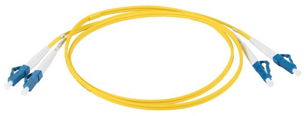 EFB-Elektronik IPL-DR-LCULCU-2-0050, INFRALAN Duplex Patchkabel LC-LC OS2 G652D 0,5m LSZH 2mm gelb