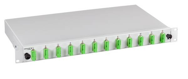 EFB Electronics Extendable splice box SC 24 pigtails offset 12 couplings OM3