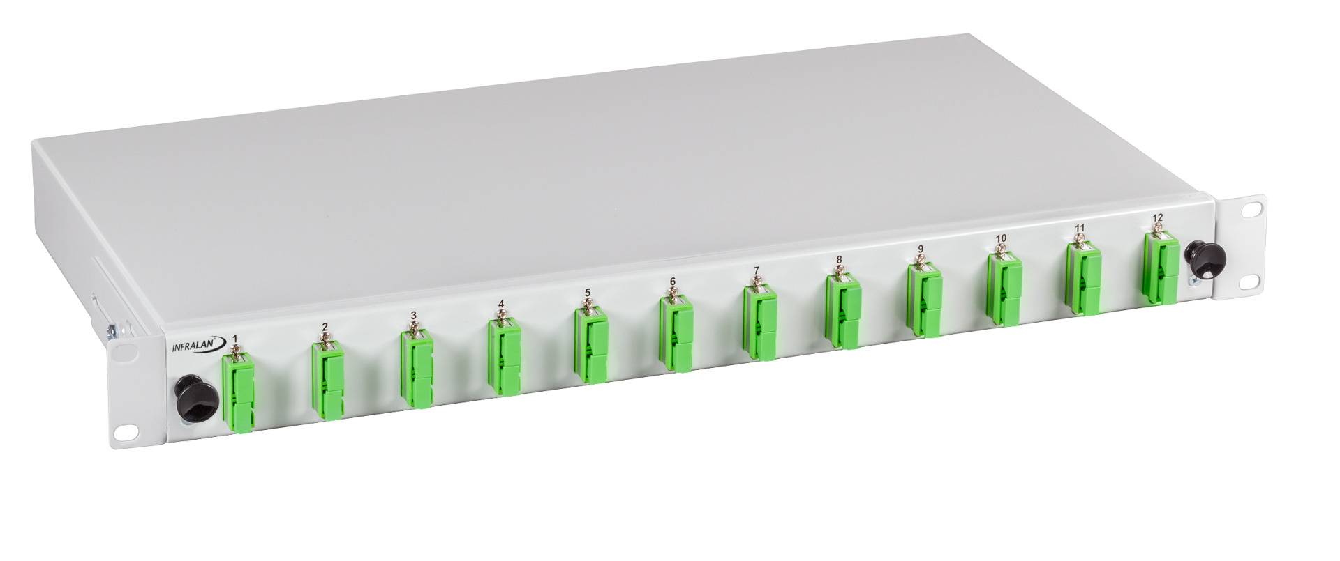 EFB Electronics Extendable splice box SC 24 pigtails offset 12 couplings OM3-0