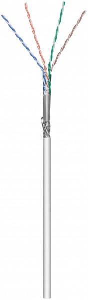 CAT6 Netzwerkkabel, S/FTP, AWG 23/1 (Starrleiter), 100 Meter, Grau, CCA-4