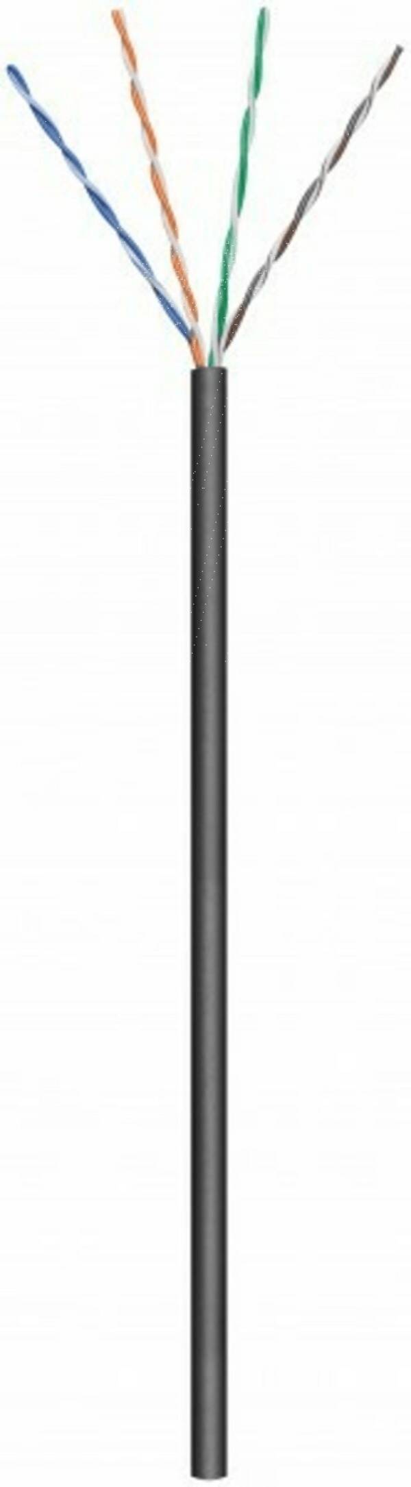 CAT6 U/UTP 50m Outdoor Netzwerkkabel Schwarz CCA