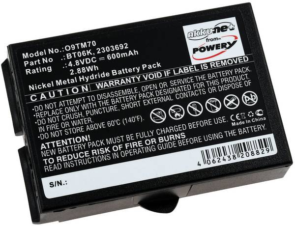 Akku für BT06K von Danfoss-IKUSI, 4,8V, NiMH
