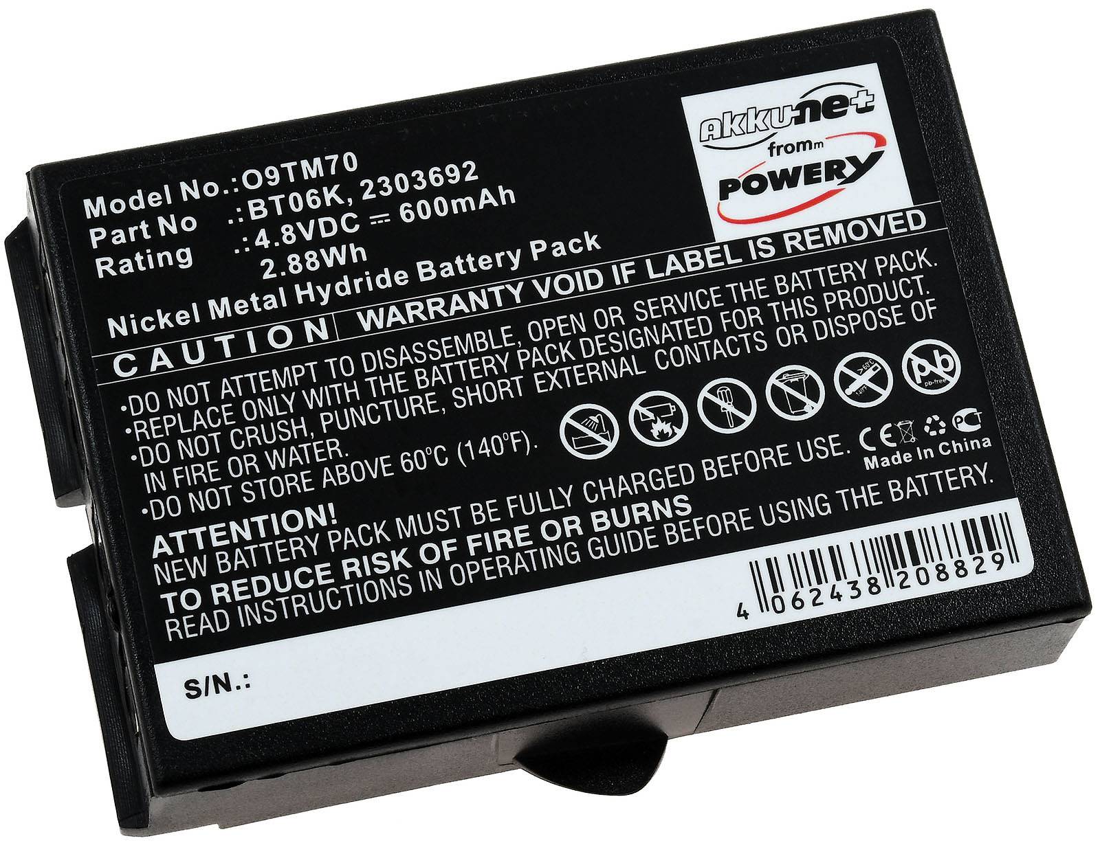 Akku für BT06K von Danfoss-IKUSI, 4,8V, NiMH-0