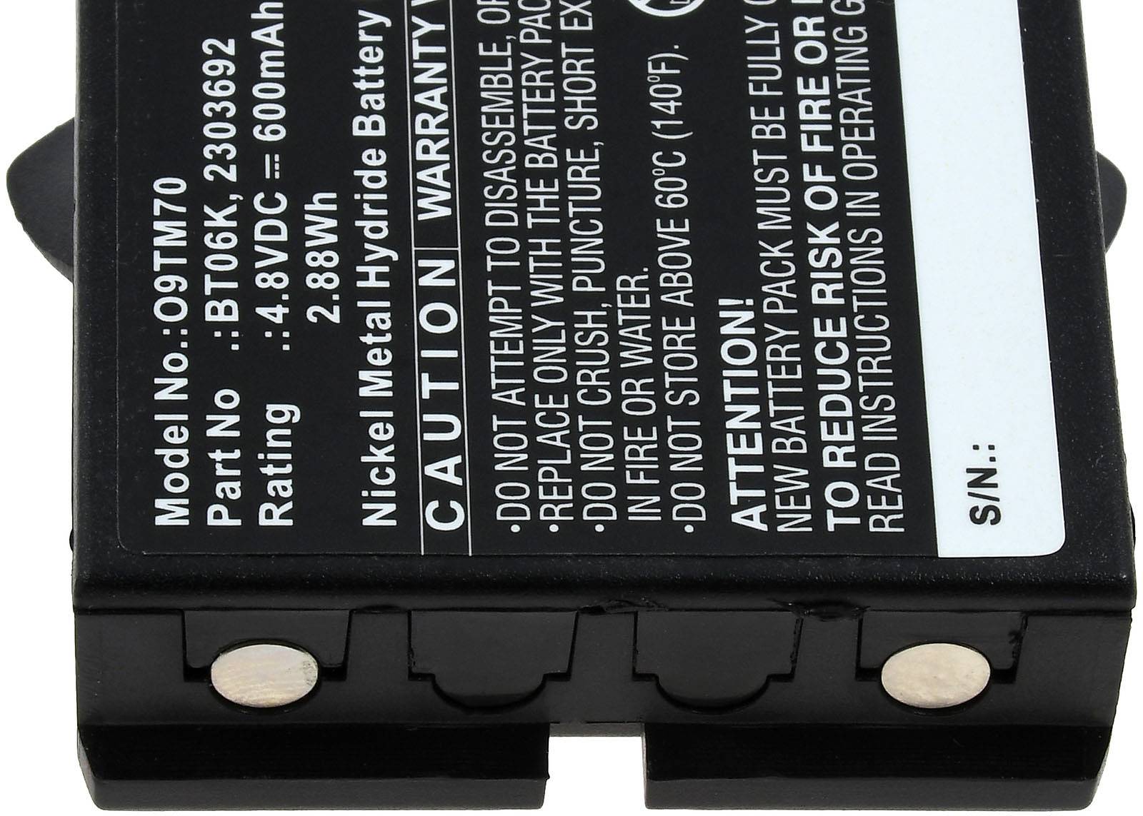 Akku für BT06K von Danfoss-IKUSI, 4,8V, NiMH-4