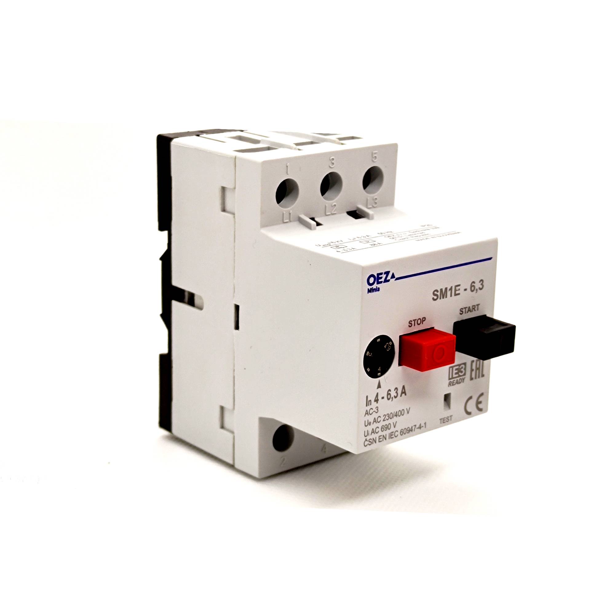 Motor-Schutzschalter bis 400V AC 3-phasig Einstellbereich von 4-6,3A max. 2,5kW Motor-Starter Drehstrom-1
