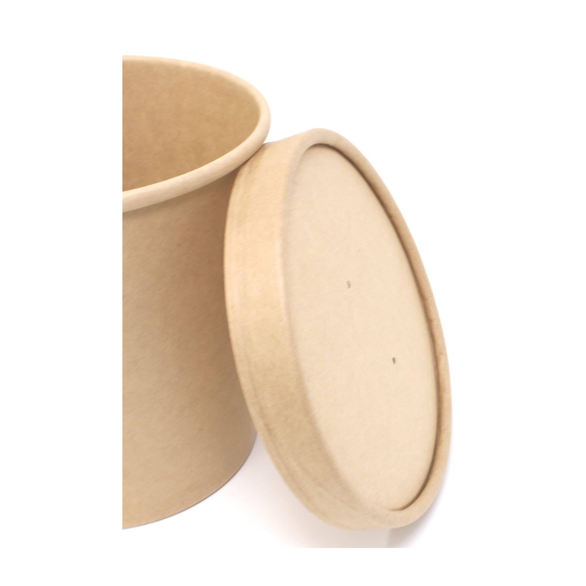 Deckel Double Disk für Pappbehälter Kraft 750 + 900 ml - Typ: Deckel - 25 Stück-1