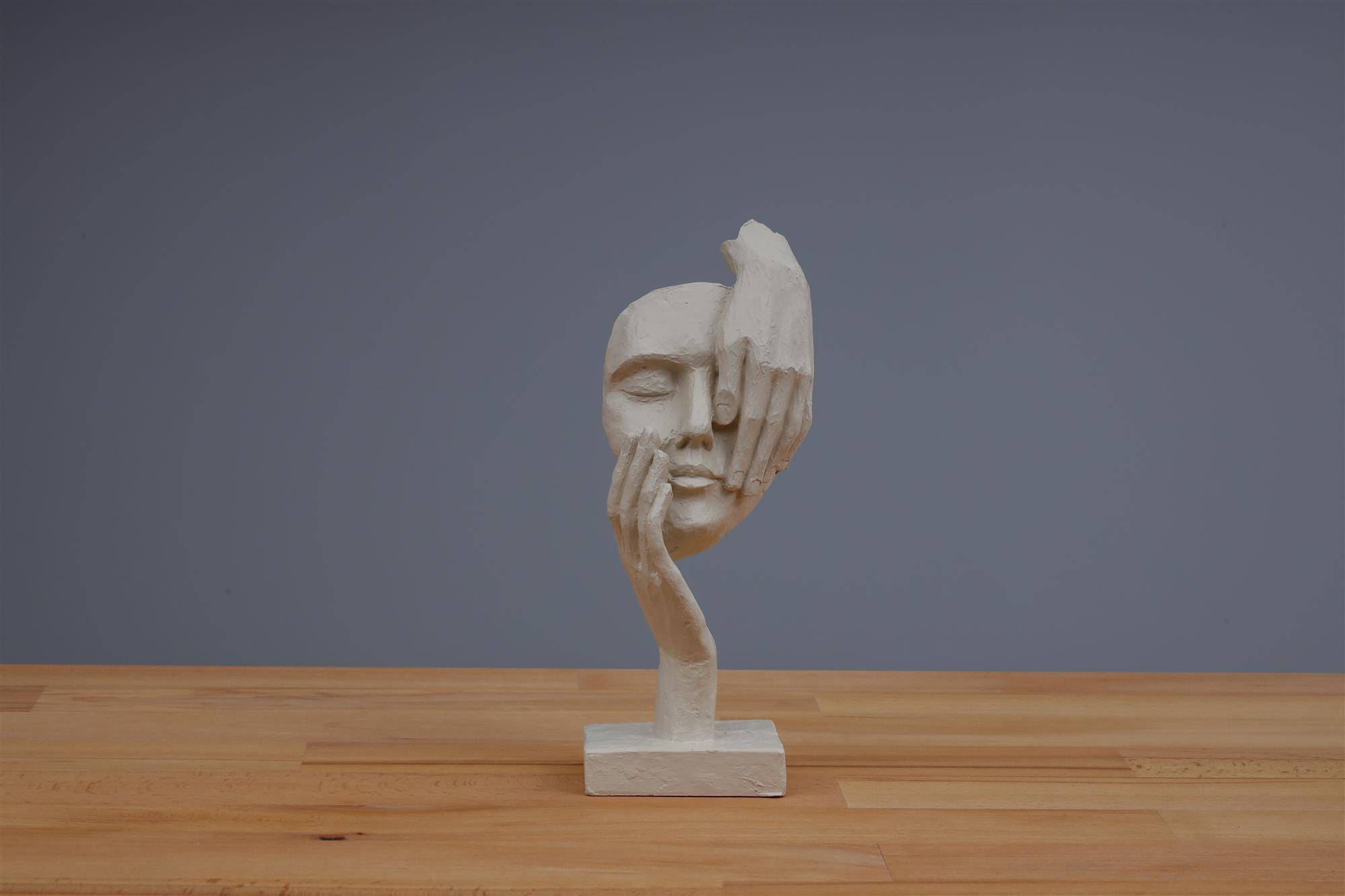 Wohnaccessoires, minimalistische Skulptur, beige, didn´t see-1