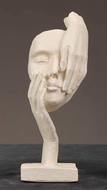 Wohnaccessoires, minimalistische Skulptur, beige, didn´t see-0
