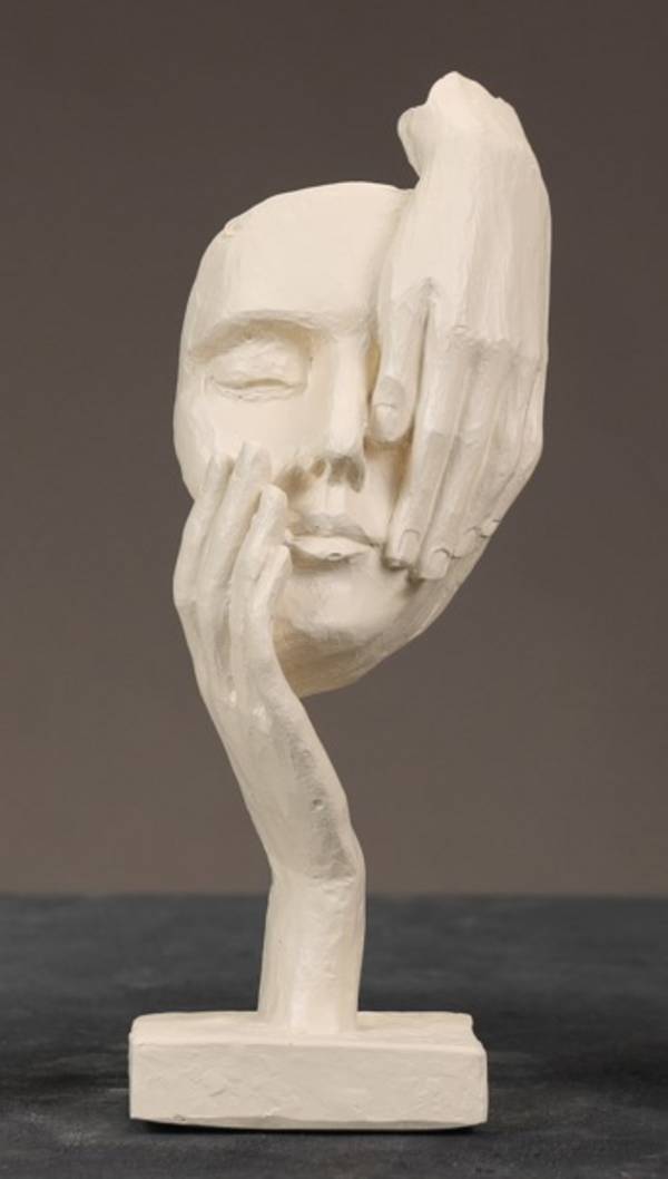 Wohnaccessoires, minimalistische Skulptur, beige, didn´t see