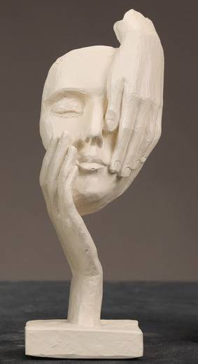 Wohnaccessoires, minimalistische Skulptur, beige, didn´t see-2