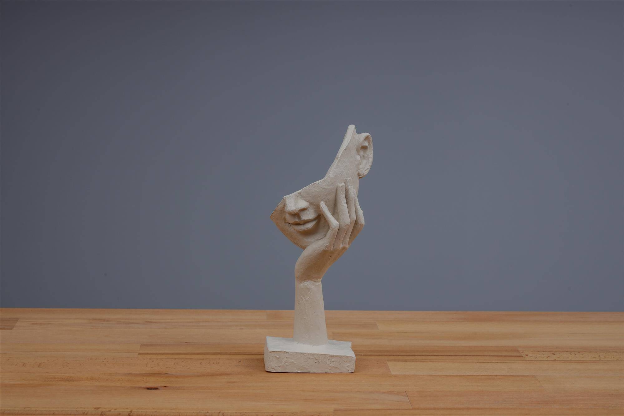 Wohnaccessoires, minimalistische Skulptur, beige, didn´t hear-1