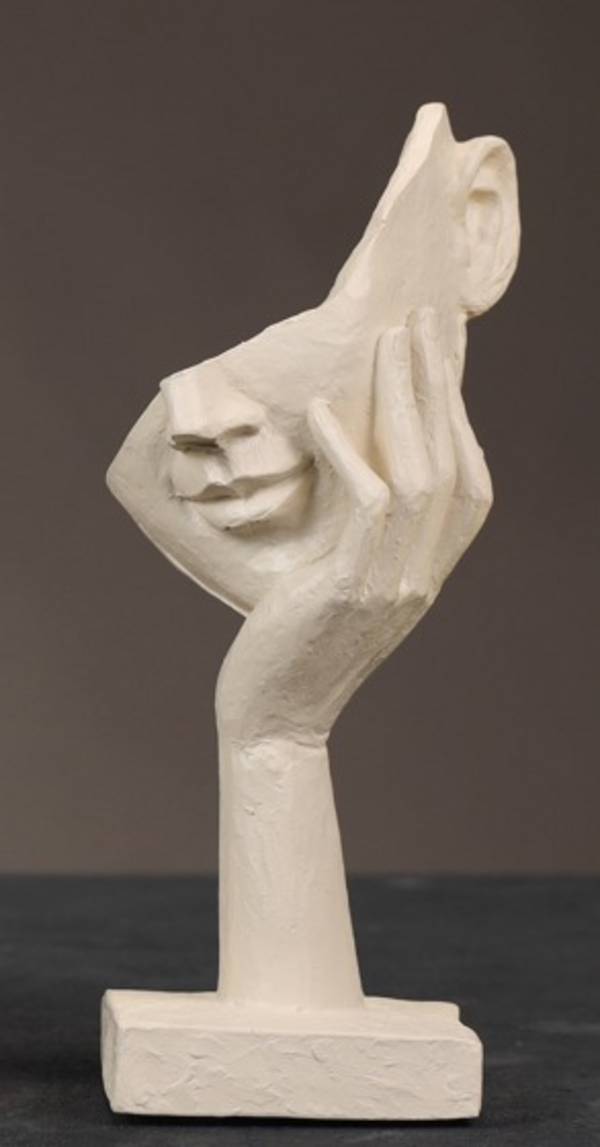 Wohnaccessoires, minimalistische Skulptur, beige, didn´t hear