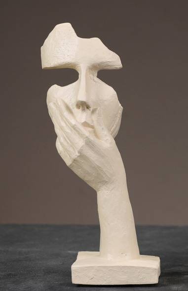 Wohnaccessoires, minimalistische Skulptur, beige, didn´t know-0