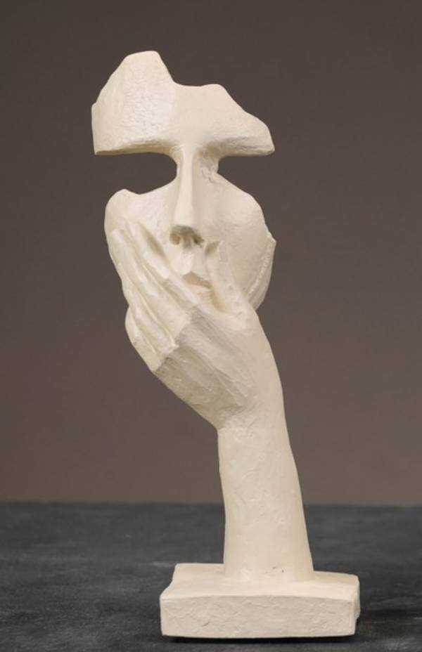 Wohnaccessoires, minimalistische Skulptur, beige, didn´t know