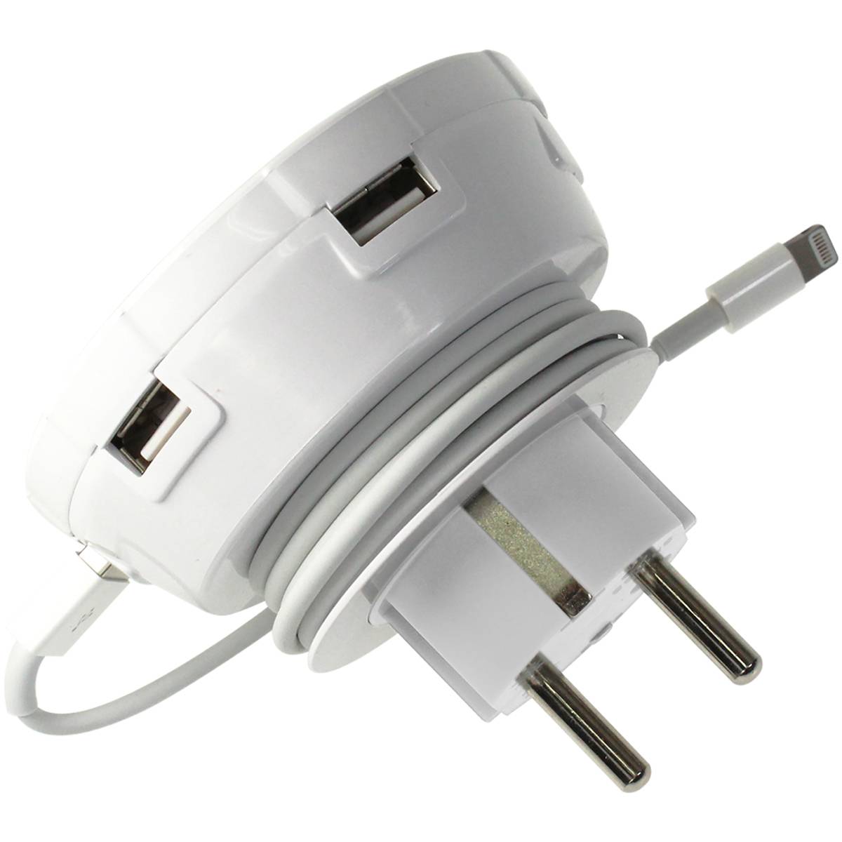 Ladegerät XLayer Steckdosenadapter inkl. 3x USB Typ A & 1x USB Typ C Weiß-1