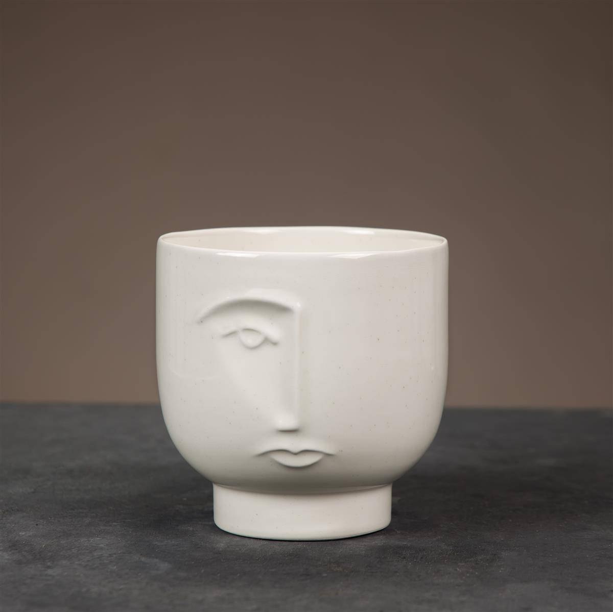 Blumenvase, 17x17 cm, weiß-0