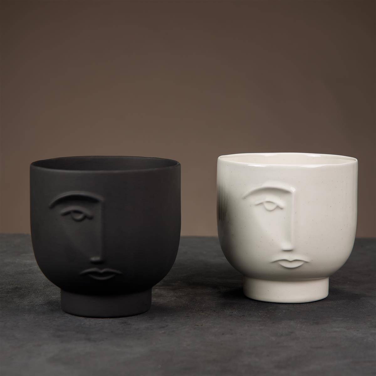 Blumenvase, 17x17 cm, weiß-1