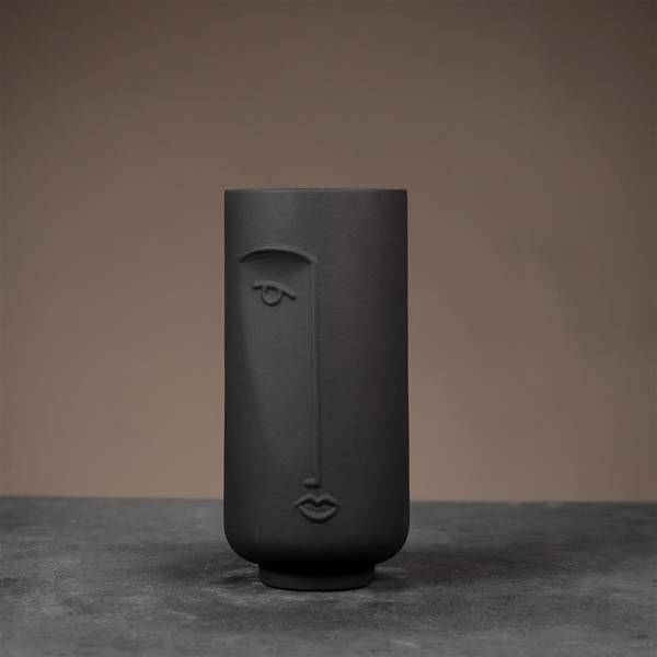 Blumenvase, 13x28 cm, schwarz
