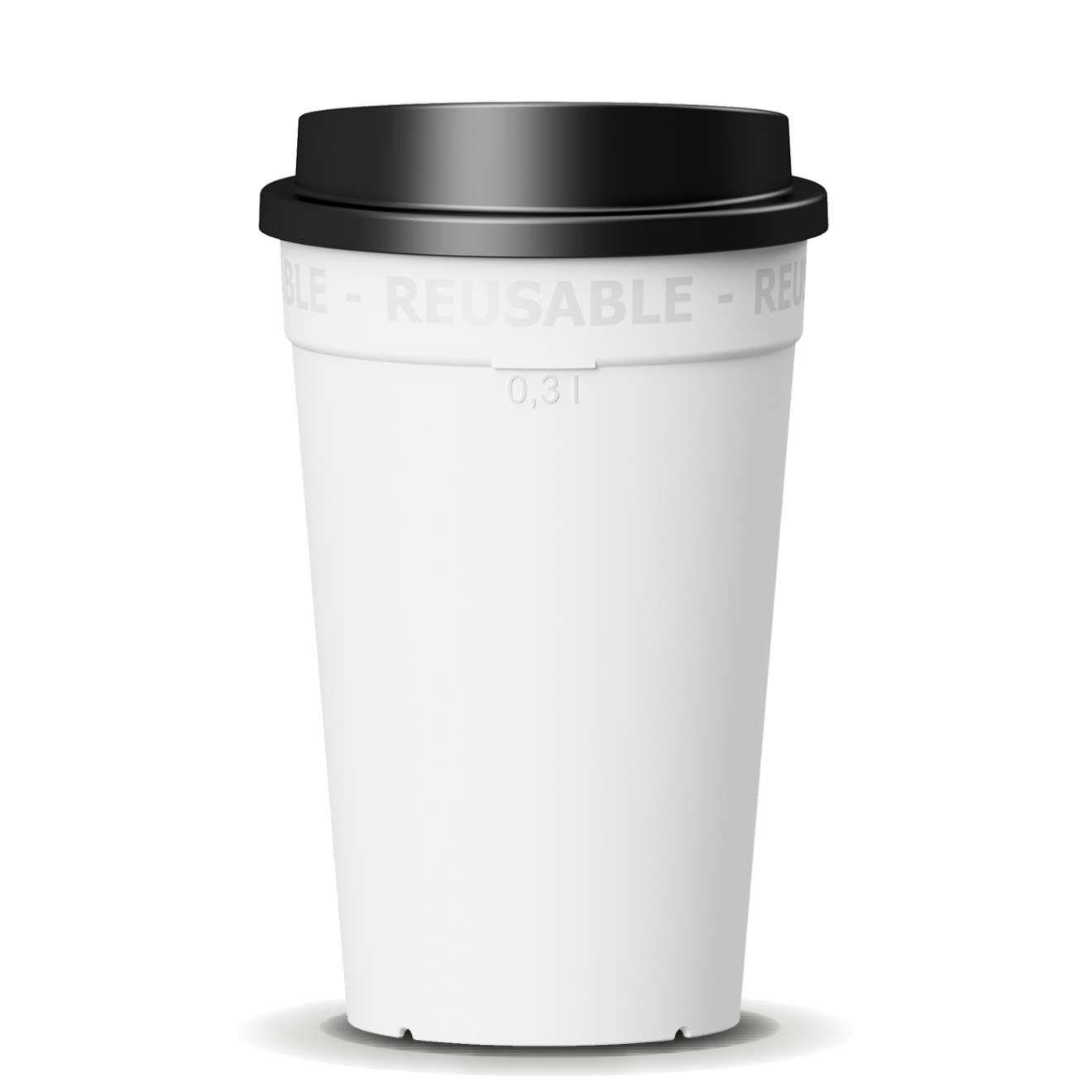 emissimo Coffee to go Mehrweg Becher weiß 0,3l - 380ml-1
